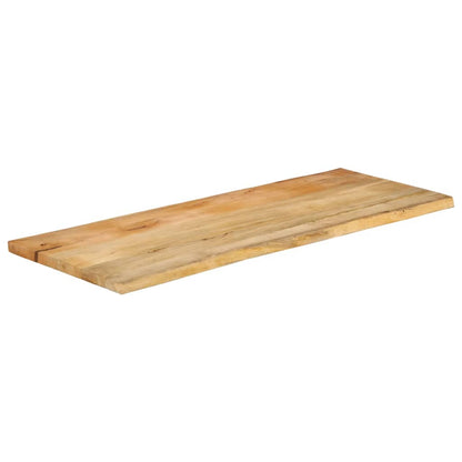Piano Tavolo 140x60x2,5 cm Bordi Vivi in Legno Massello Mango