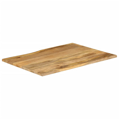Piano Tavolo 110x80x2,5 cm Bordi Vivi in Legno Massello Mango