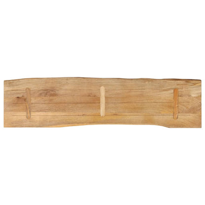 Piano Tavolo 180x40x3,8 cm Bordi Vivi in Legno Massello Mango