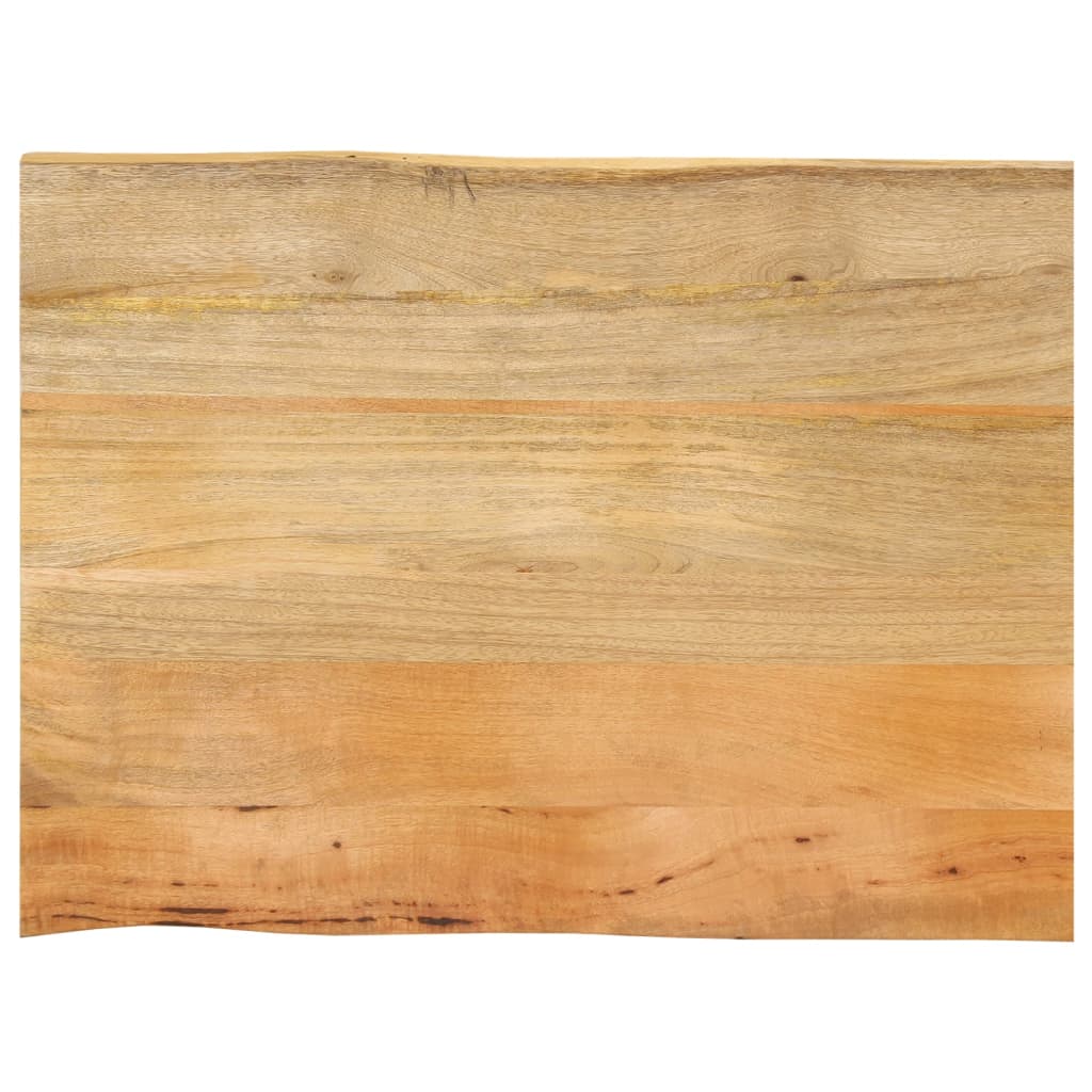 Piano per Tavolo 90x60x3,8cm Bordi Vivi in Legno Massello Mango