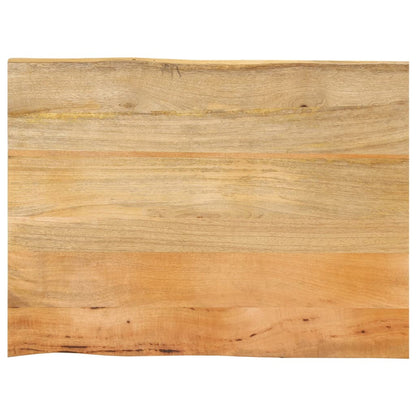 Piano per Tavolo 90x60x3,8cm Bordi Vivi in Legno Massello Mango