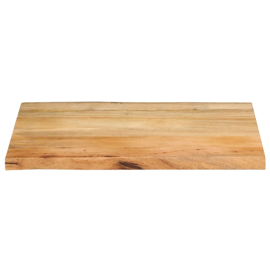 Piano per Tavolo 90x60x3,8cm Bordi Vivi in Legno Massello Mango