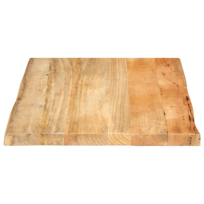 Piano per Tavolo 90x60x3,8cm Bordi Vivi in Legno Massello Mango