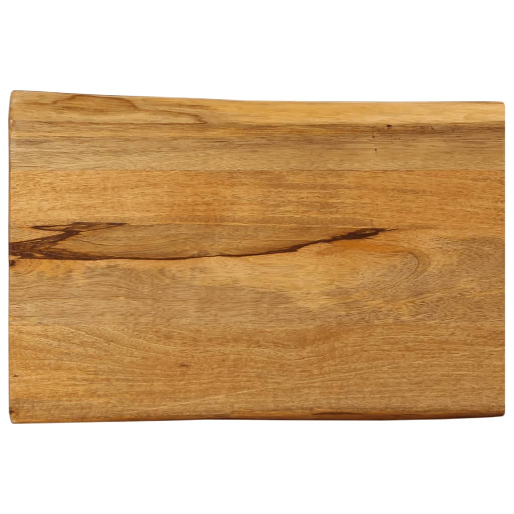 Piano Tavolo 60x40x2,5 cm Bordi Vivi in Legno Massello di Mango