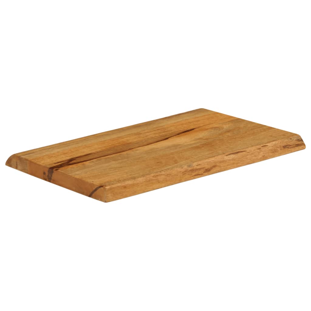 Piano Tavolo 60x40x2,5 cm Bordi Vivi in Legno Massello di Mango
