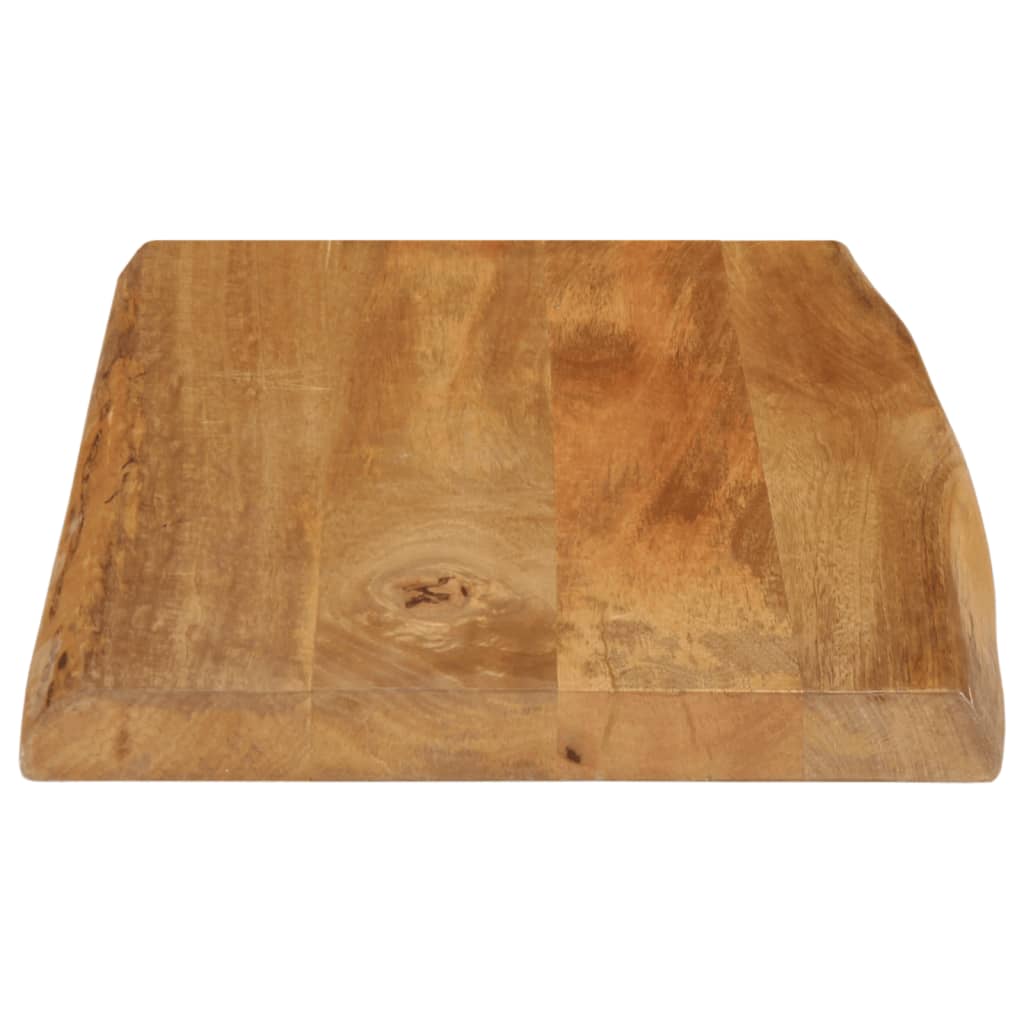 Piano Tavolo 60x40x2,5 cm Bordi Vivi in Legno Massello di Mango