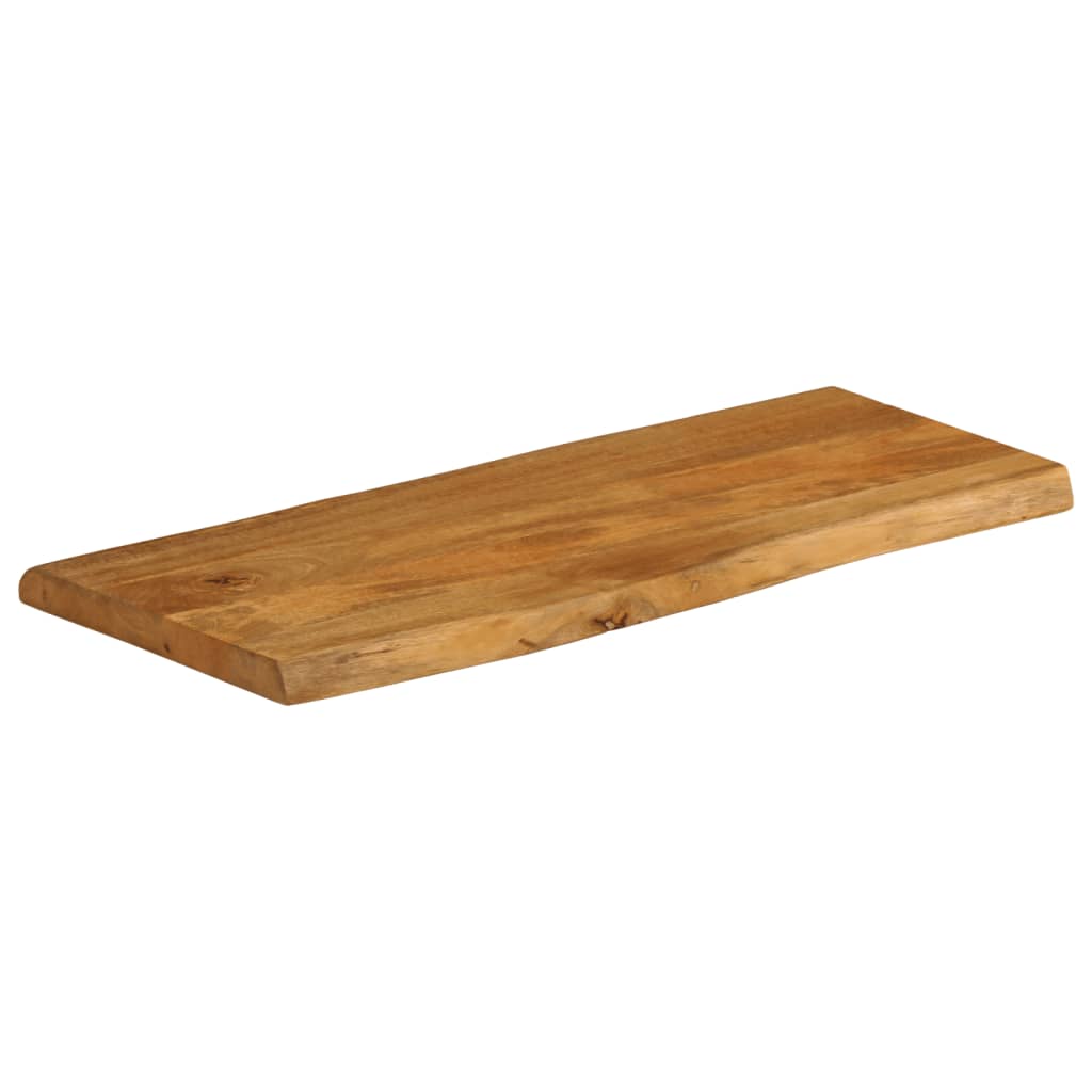 Piano Tavolo 100x40x2,5 cm Bordi Vivi in Legno Massello Mango