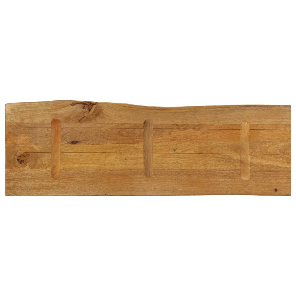 Piano Tavolo 110x40x2,5 cm Bordi Vivi in Legno Massello Mango