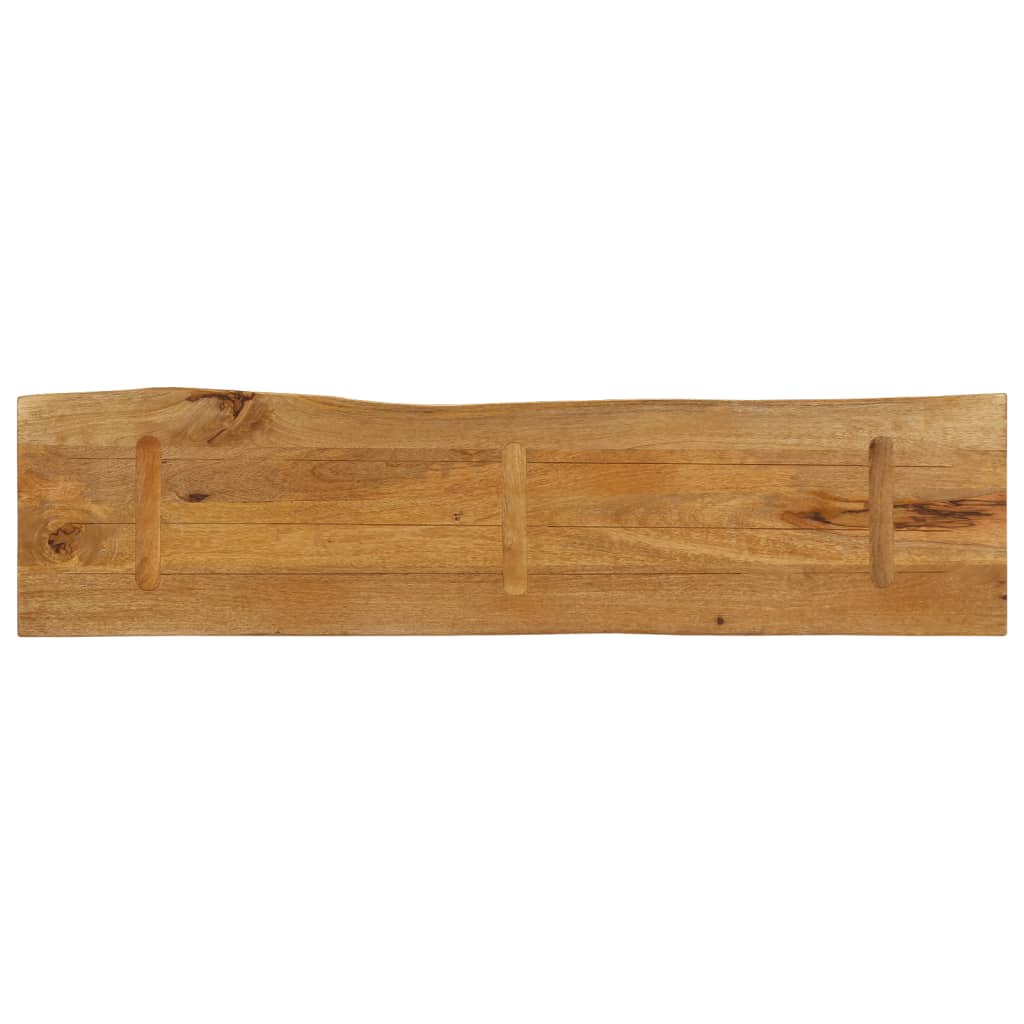 Piano Tavolo 180x40x2,5 cm Bordi Vivi in Legno Massello Mango