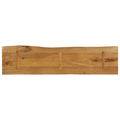 Piano Tavolo 180x40x2,5 cm Bordi Vivi in Legno Massello Mango