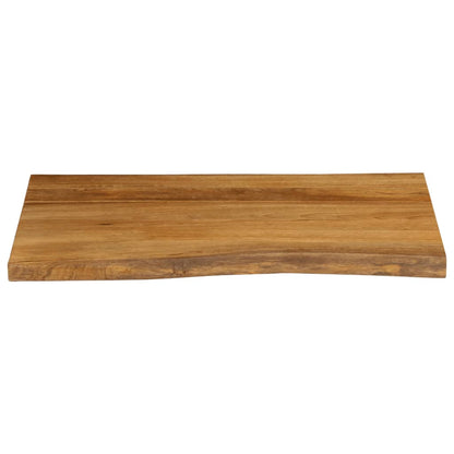 Piano per Tavolo 80x60x2,5cm Bordi Vivi in Legno Massello Mango