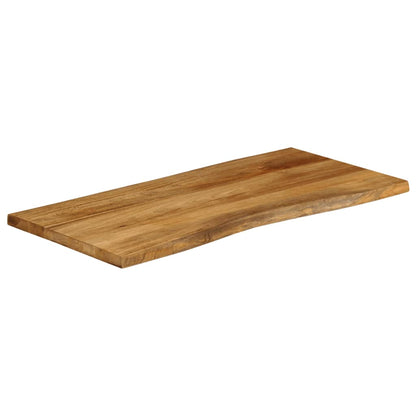 Piano Tavolo 100x60x2,5 cm Bordi Vivi in Legno Massello Mango
