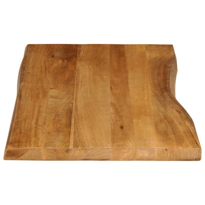 Piano Tavolo 100x60x2,5 cm Bordi Vivi in Legno Massello Mango