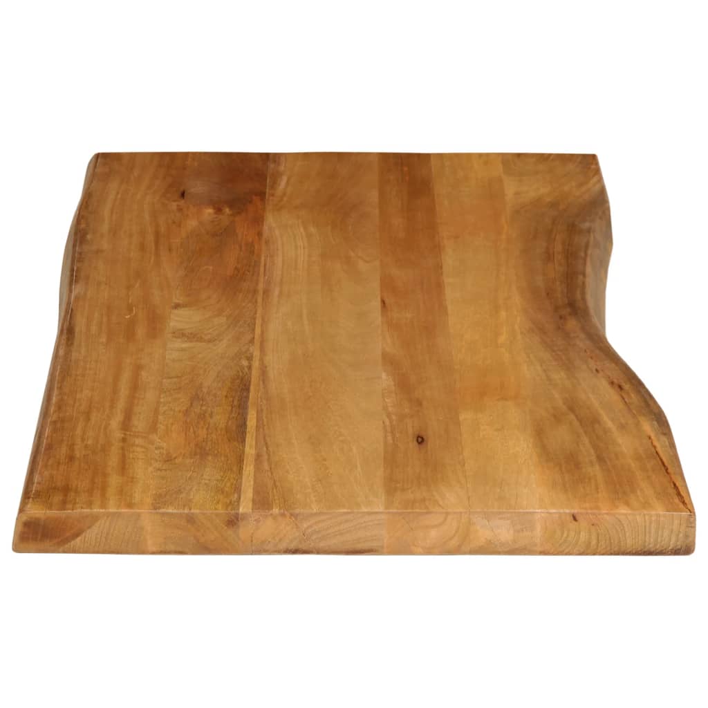 Piano Tavolo 120x60x2,5 cm Bordi Vivi in Legno Massello Mango