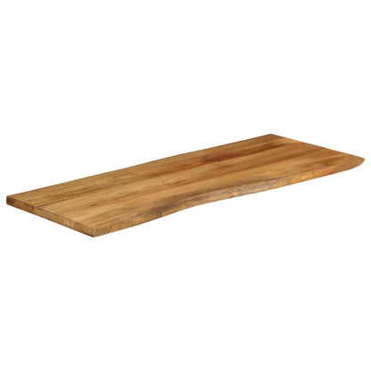 Piano Tavolo 140x60x2,5 cm Bordi Vivi in Legno Massello Mango