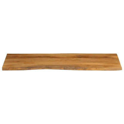 Piano Tavolo 140x60x2,5 cm Bordi Vivi in Legno Massello Mango