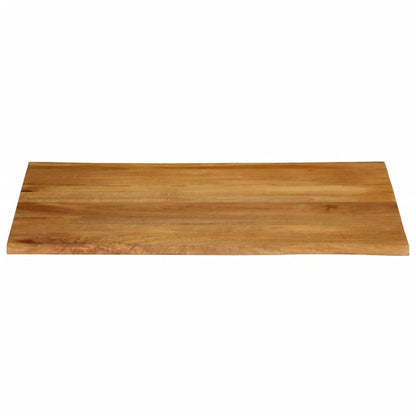 Piano Tavolo 100x80x2,5 cm Bordi Vivi in Legno Massello Mango