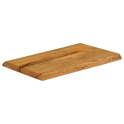 Piano per Tavolo 50x40x3,8cm Bordi Vivi in Legno Massello Mango