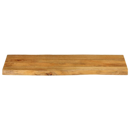 Piano per Tavolo 90x40x3,8cm Bordi Vivi in Legno Massello Mango