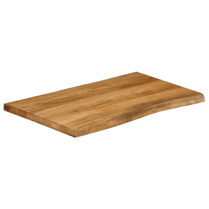 Piano per Tavolo 90x60x3,8cm Bordi Vivi in Legno Massello Mango