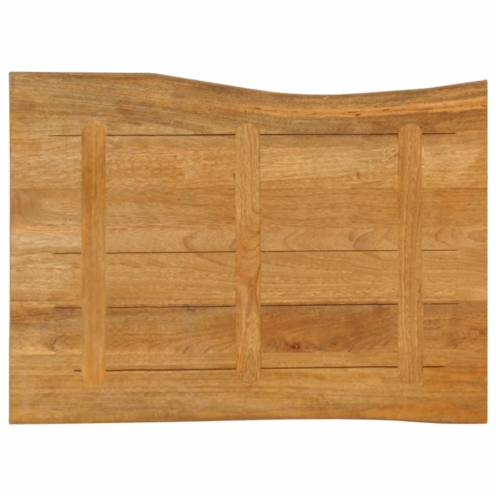 Piano per Tavolo 90x60x3,8cm Bordi Vivi in Legno Massello Mango