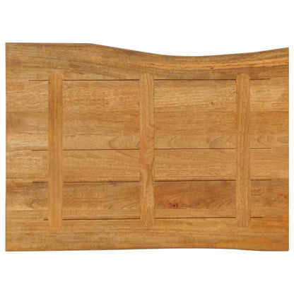 Piano per Tavolo 90x60x3,8cm Bordi Vivi in Legno Massello Mango