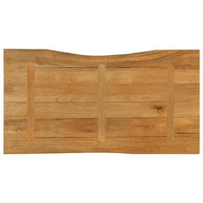 Piano Tavolo 100x60x3,8 cm Bordi Vivi in Legno Massello Mango