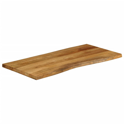 Piano Tavolo 110x60x3,8 cm Bordi Vivi in Legno Massello Mango