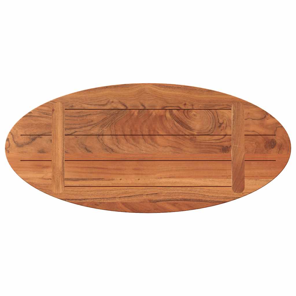 Piano Tavolo 80x40x3,8 cm Ovale in Legno Massello di Acacia
