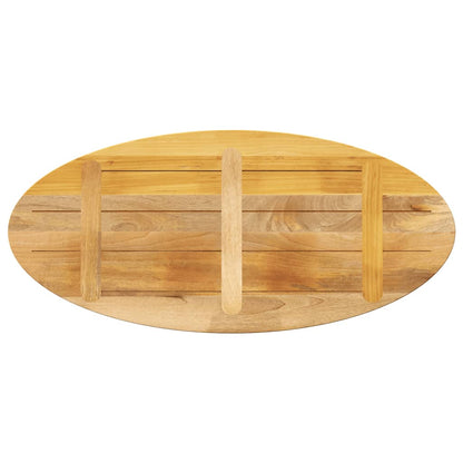 Piano Tavolo 110x40x2,5 cm Ovale in Legno Massello di Mango