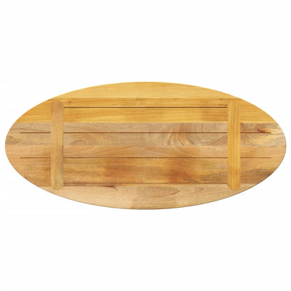 Piano Tavolo 80x40x3,8 cm Ovale in Legno Massello di Mango