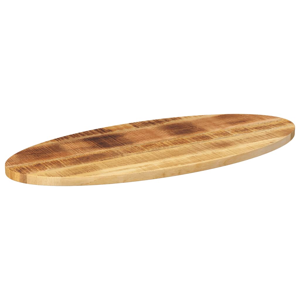 Piano Tavolo 100x40x3,8 cm Ovale in Legno Massello di Mango