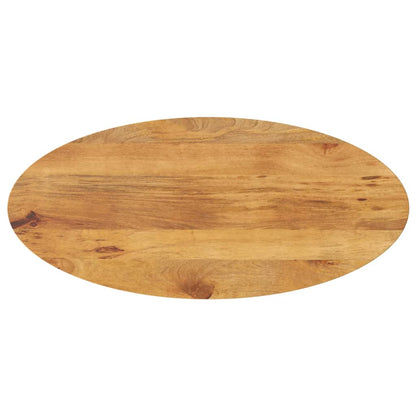 Piano Tavolo 100x40x2,5 cm Ovale in Legno Massello di Mango