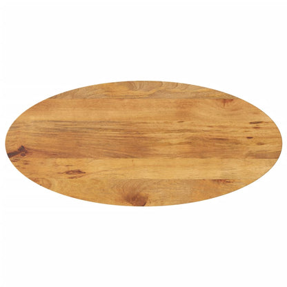 Piano Tavolo 140x50x3,8 cm Ovale in Legno Massello di Mango