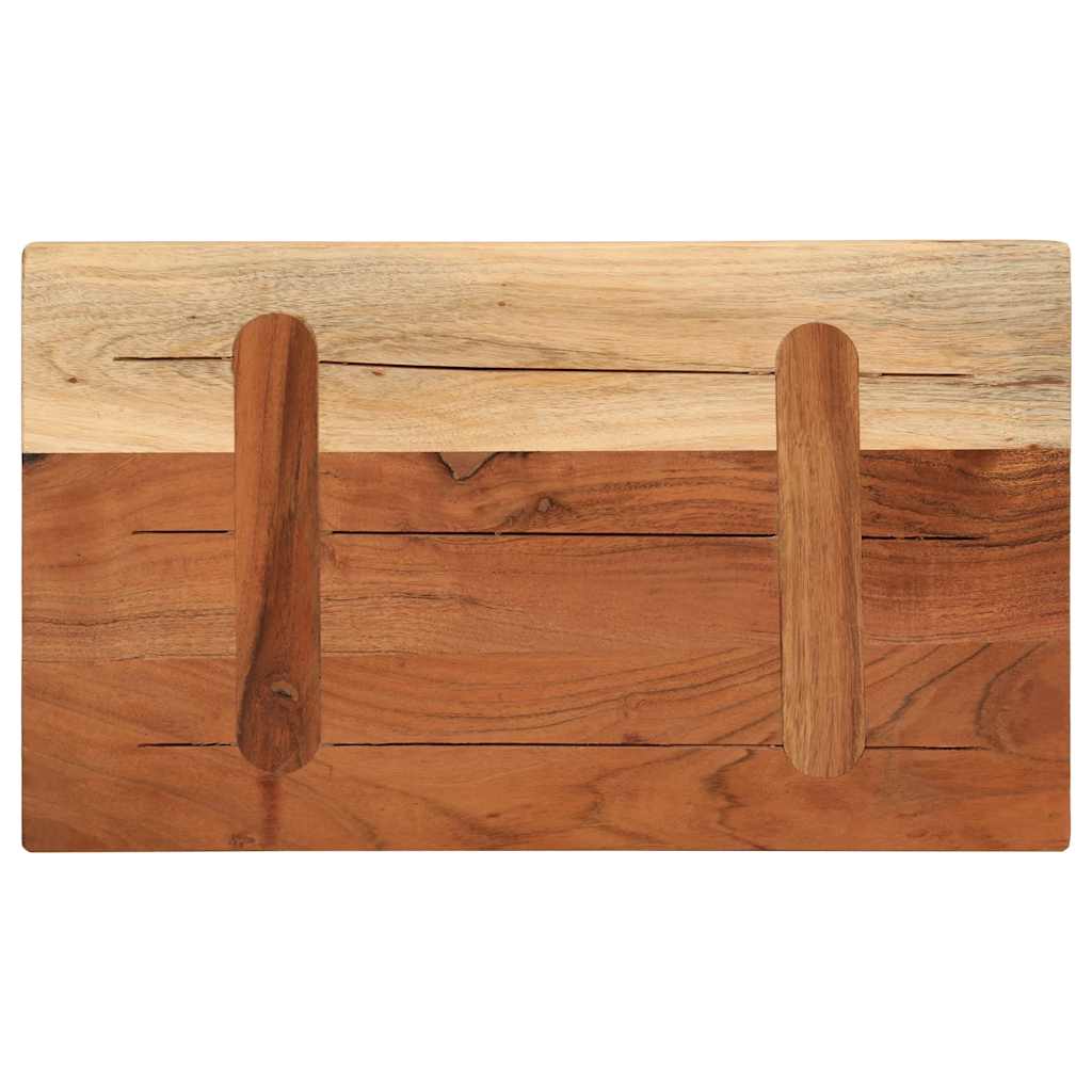 Piano per Tavolo 40x30x2,5cm Rettangolare Legno Massello Acacia