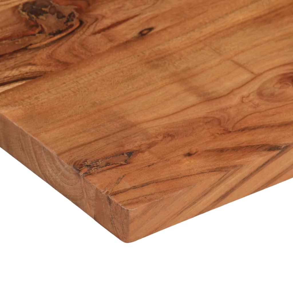 Piano per Tavolo 80x30x2,5cm Rettangolare Legno Massello Acacia