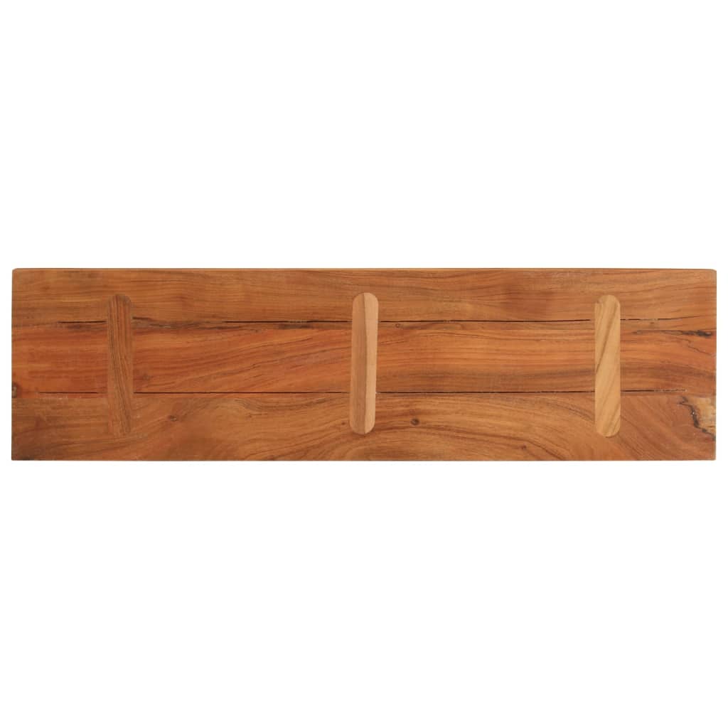 Piano Tavolo 110x40x2,5cm Rettangolare Legno Massello Acacia