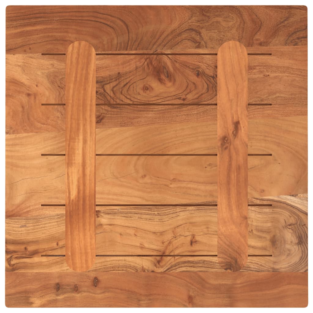 Piano Tavolo 60x60x2,5 cm Quadrato Legno Massello di Acacia