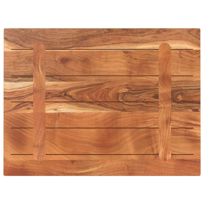 Piano Tavolo 70x60x2,5 cm Rettangolare Legno Massello Acacia