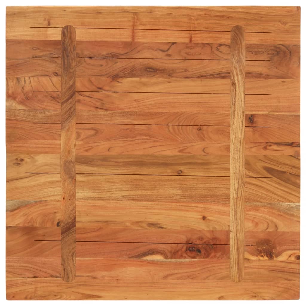 Piano per Tavolo 80x80x2,5 cm Quadrato Legno Massello di Acacia