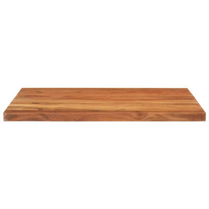 Piano per Tavolo 90x80x2,5cm Rettangolare Legno Massello Acacia
