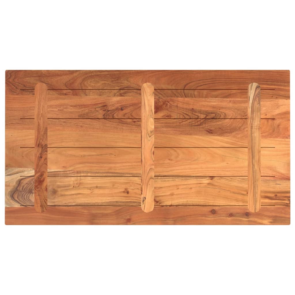 Piano Tavolo 100x50x3,8 cm Rettangolare Legno Massello Acacia