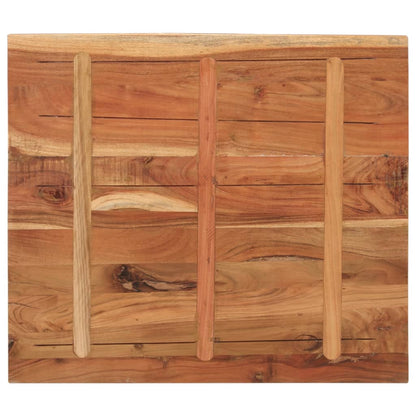 Piano Tavolo 100x80x3,8 cm Rettangolare Legno Massello Acacia
