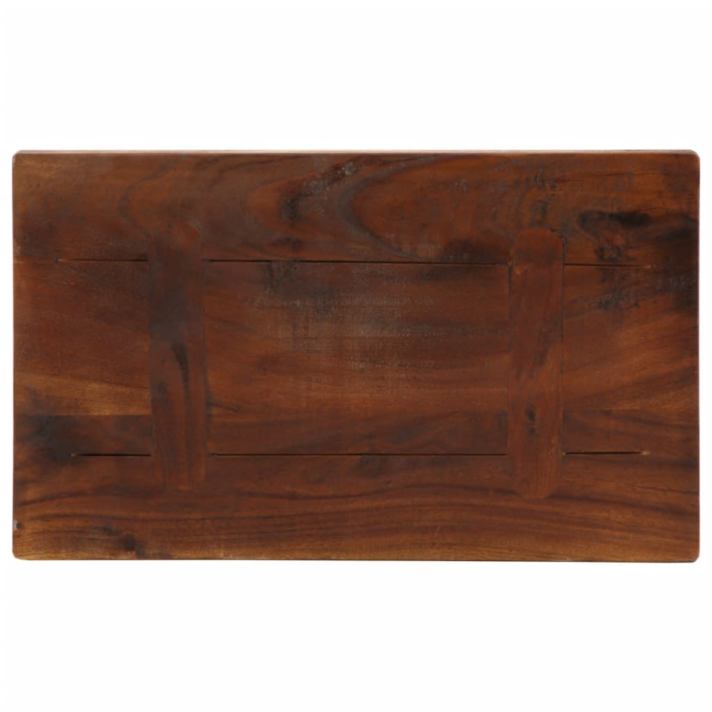 Piano Tavolo 60x20x2,5 cm Rettangolare in Massello di Recupero