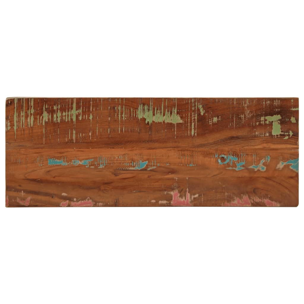 Piano Tavolo 90x20x2,5 cm Rettangolare in Massello di Recupero