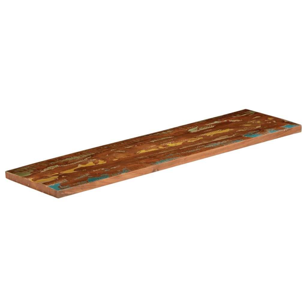 Piano Tavolo 120x20x2,5 cm Rettangolare in Massello di Recupero