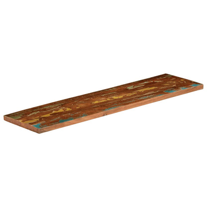 Piano Tavolo 120x20x2,5 cm Rettangolare in Massello di Recupero