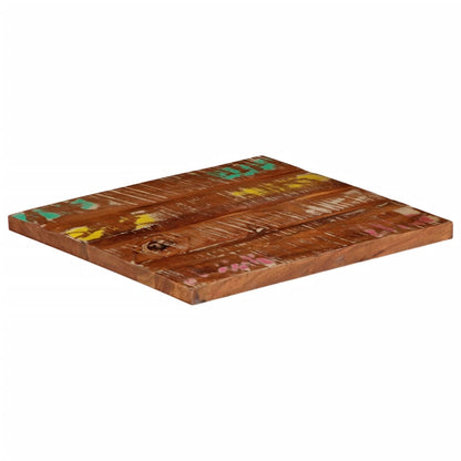 Piano Tavolo 40x40x2,5 cm Quadrato Legno Massello di Recupero