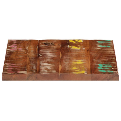 Piano Tavolo 40x40x2,5 cm Quadrato Legno Massello di Recupero