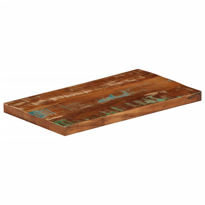Piano Tavolo 60x40x2,5 cm Rettangolare in Massello di Recupero